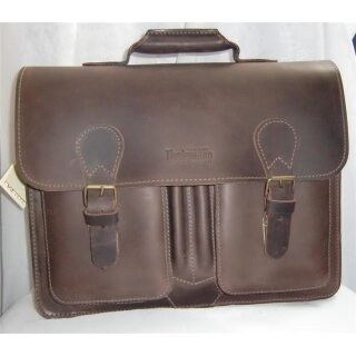 Thielemann Lederaktentasche aus robusten Rindsleder in  braun