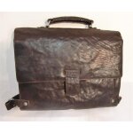 Harolds Leder-Aktentasche in "dunkelbraun"