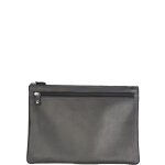 Banktasche aus Echtleder in schwarz