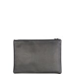 Banktasche aus Echtleder in schwarz