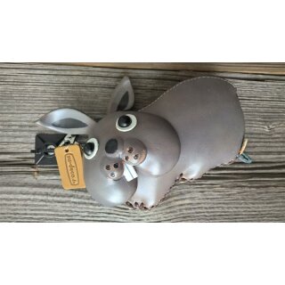 SU-DECO Lederbörse / Minitasche im Motiv Hase