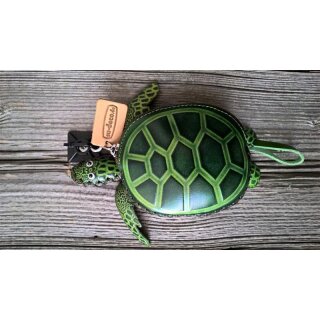 Su-Deco Lederbörse / Minitasche im Motiv Schildkröte