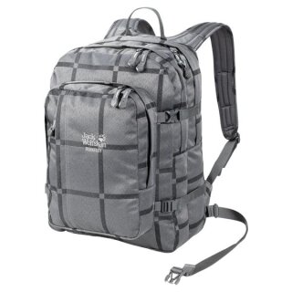 Jack Wolfskin Berkeley Y.D, Rucksack grey big check